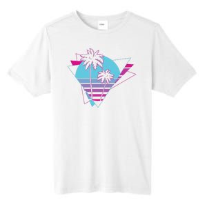 Retro Palm Tree Tropical Sunset Tall Fusion ChromaSoft Performance T-Shirt