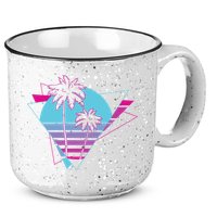 Retro Palm Tree Tropical Sunset 15oz Campfire Ceramic Mug