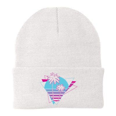 Retro Palm Tree Tropical Sunset Beanie