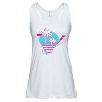 Retro Palm Tree Tropical Sunset Ladies Essential Flowy Tank