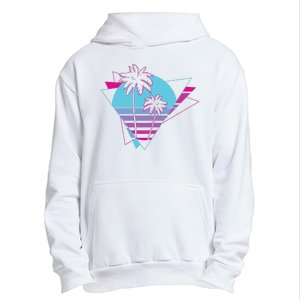 Retro Palm Tree Tropical Sunset Urban Pullover Hoodie