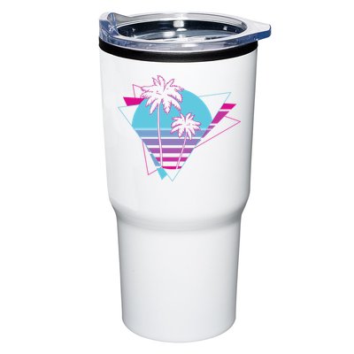 Retro Palm Tree Tropical Sunset Tumbler