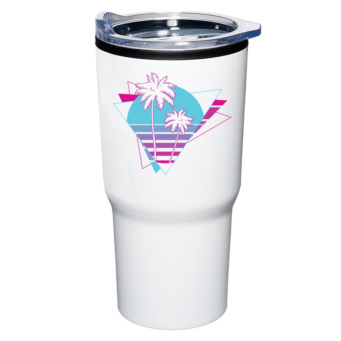 Retro Palm Tree Tropical Sunset Tumbler