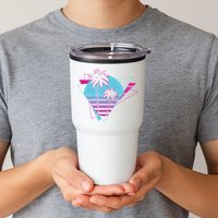 Retro Palm Tree Tropical Sunset Tumbler