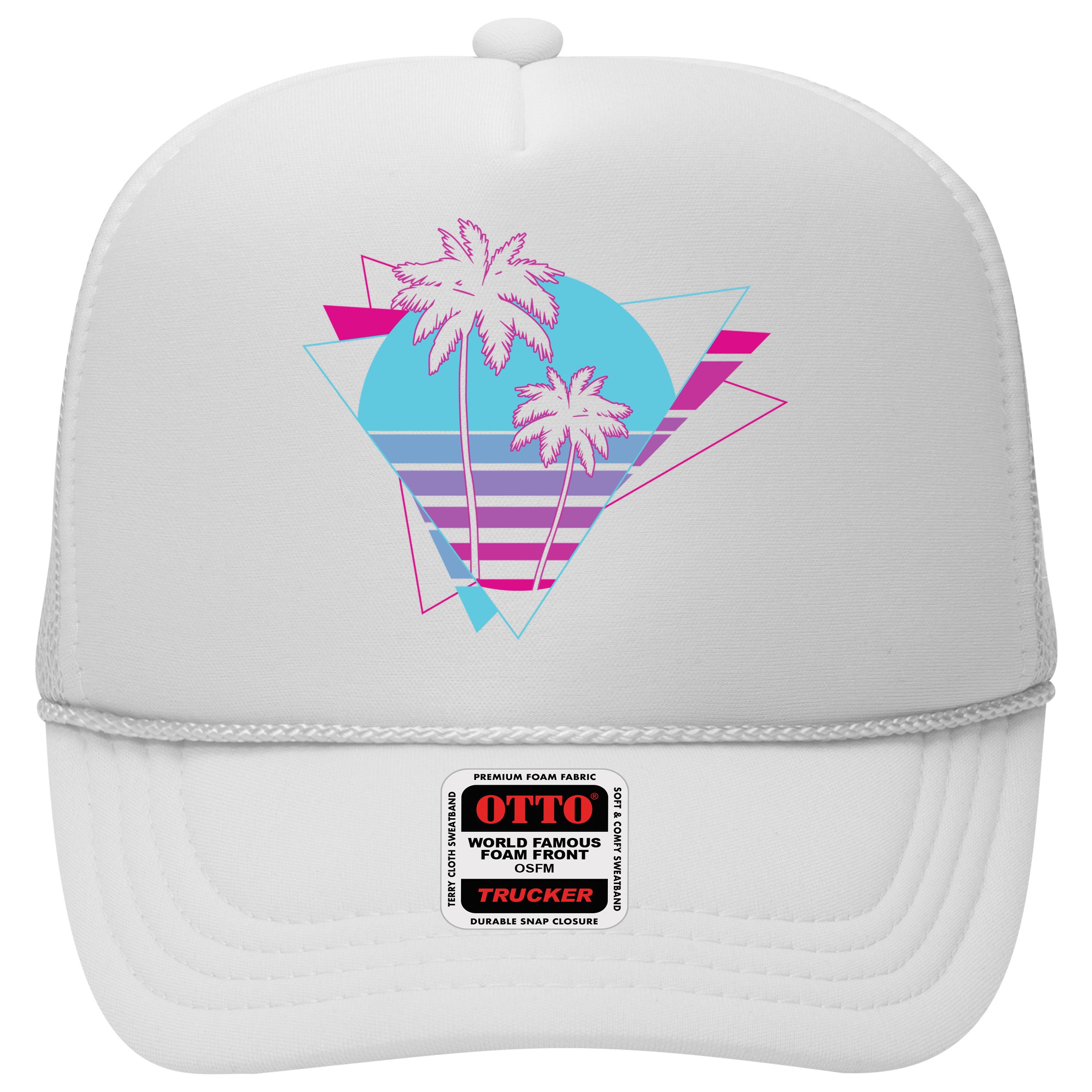 Retro Palm Tree Tropical Sunset Hat
