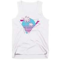 Retro Palm Tree Tropical Sunset Tank Top