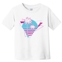 Retro Palm Tree Tropical Sunset Toddler T-Shirt