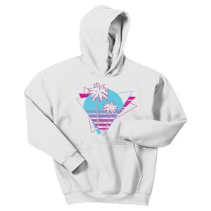 Retro Palm Tree Tropical Sunset Kids Hoodie