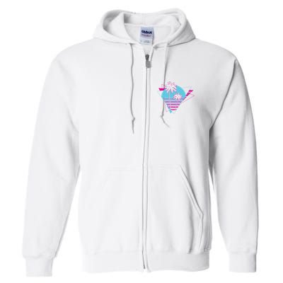 Retro Palm Tree Tropical Sunset Full Zip Hoodie