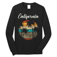 Retro Palm Trees California Long Sleeve Shirt