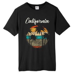 Retro Palm Trees California Tall Fusion ChromaSoft Performance T-Shirt