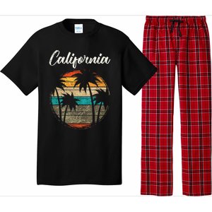 Retro Palm Trees California Pajama Set