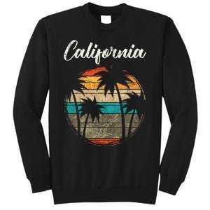 Retro Palm Trees California Tall Sweatshirt