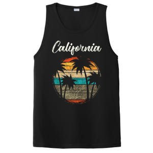 Retro Palm Trees California PosiCharge Competitor Tank