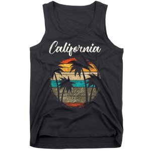 Retro Palm Trees California Tank Top