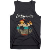 Retro Palm Trees California Tank Top