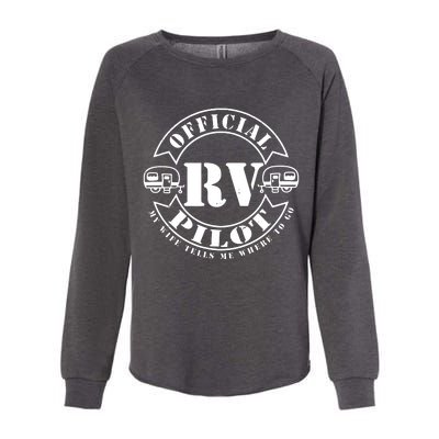 RV Pilot Travel Trailer RV Travel Camping Retirement Wander Womens California Wash Sweatshirt