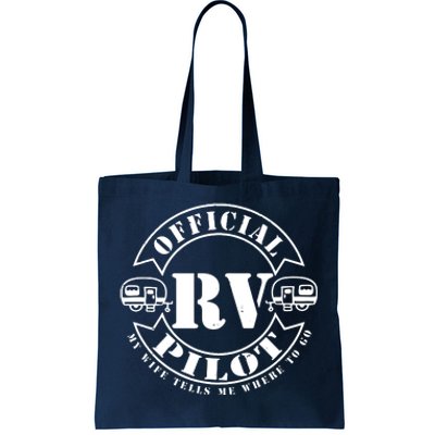 RV Pilot Travel Trailer RV Travel Camping Retirement Wander Tote Bag