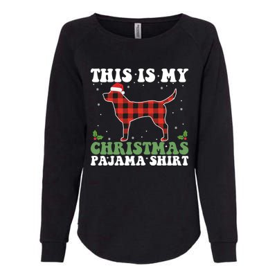 Red Plaid This Is My Labrador Retriever Dog Christmas Pajama Gift Womens California Wash Sweatshirt