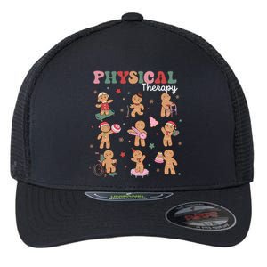 Retro Physical Therapy Gingerbread Christmas Pt Funny Xmas Flexfit Unipanel Trucker Cap