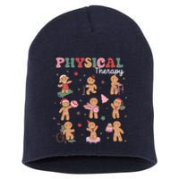 Retro Physical Therapy Gingerbread Christmas Pt Funny Xmas Short Acrylic Beanie