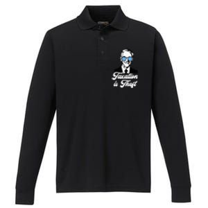 Ron Paul Taxation Is Theft Libertarian Ancap Freedom Liberty Performance Long Sleeve Polo