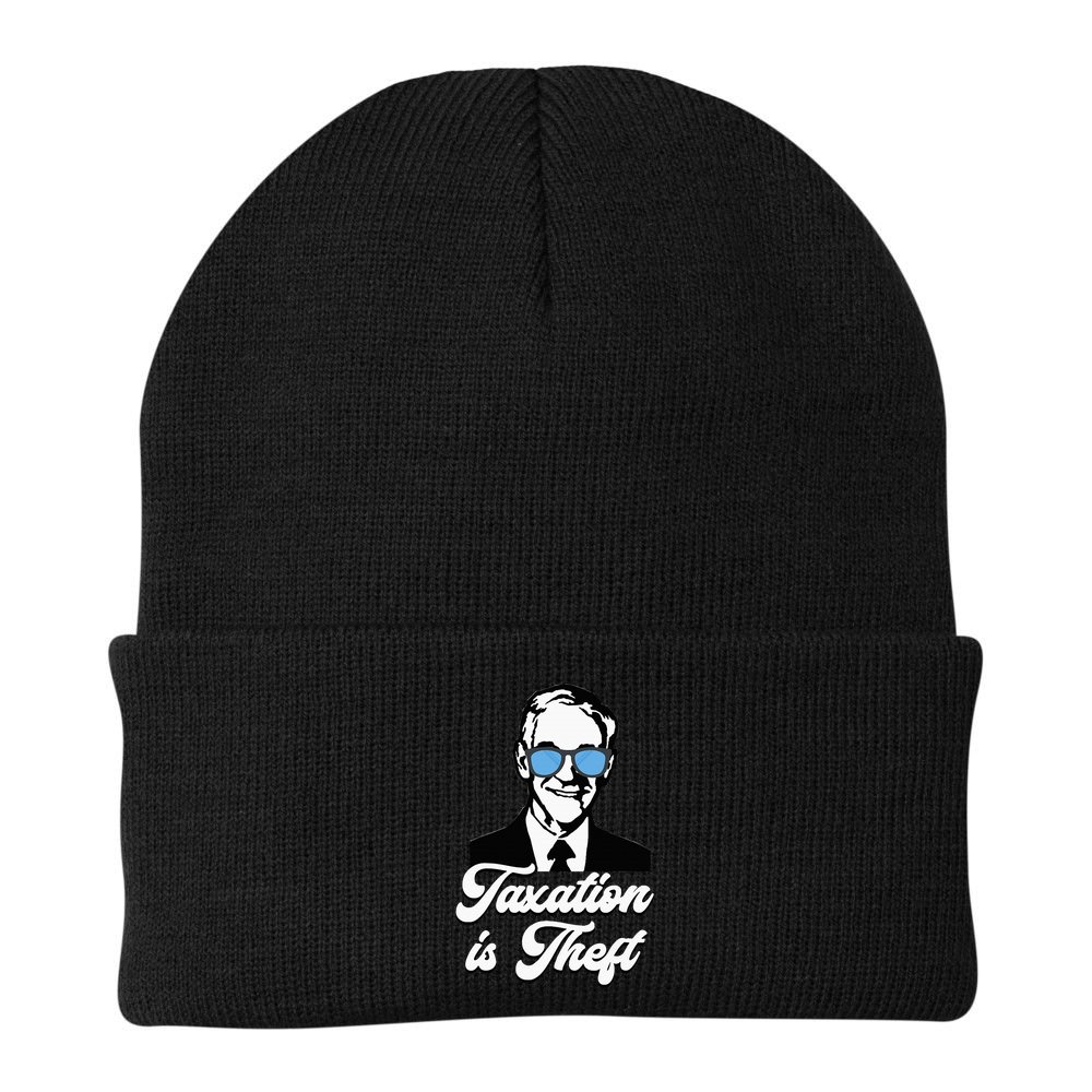 Ron Paul Taxation Is Theft Libertarian Ancap Freedom Liberty Beanie