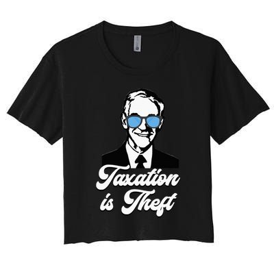 Ron Paul Taxation Is Theft Libertarian Ancap Freedom Liberty Crop Top