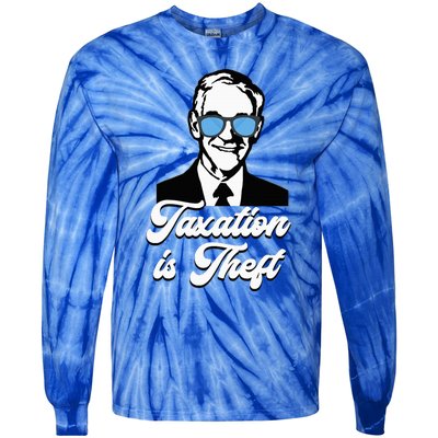 Ron Paul Taxation Is Theft Libertarian Ancap Freedom Liberty Tie-Dye Long Sleeve Shirt