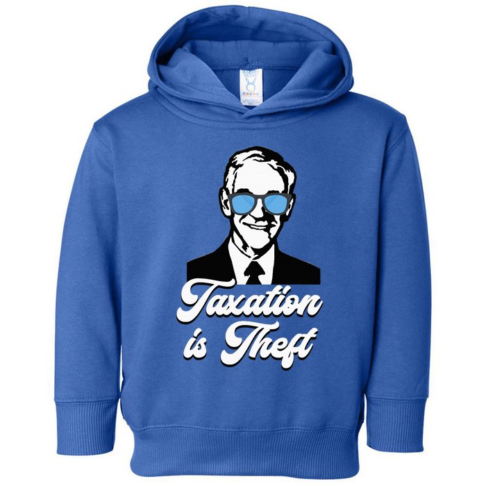 Ron Paul Taxation Is Theft Libertarian Ancap Freedom Liberty Toddler Hoodie