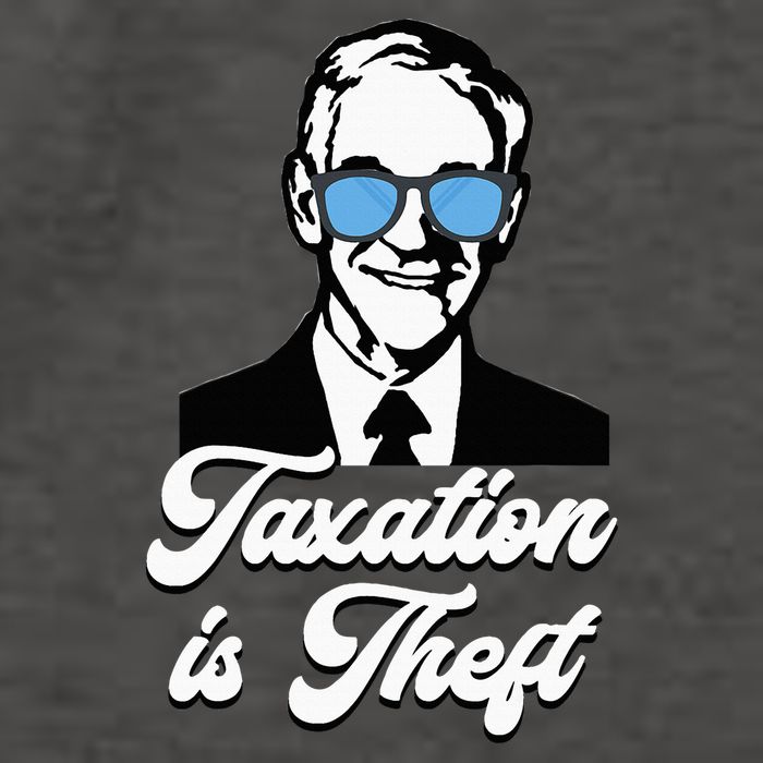 Ron Paul Taxation Is Theft Libertarian Ancap Freedom Liberty Vector Backpack
