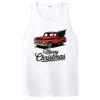 Red Pickup Truck Christmas Tree Vintage Christmas PosiCharge Competitor Tank