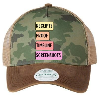 Receipts Proof Timeline Screenshots Legacy Tie Dye Trucker Hat