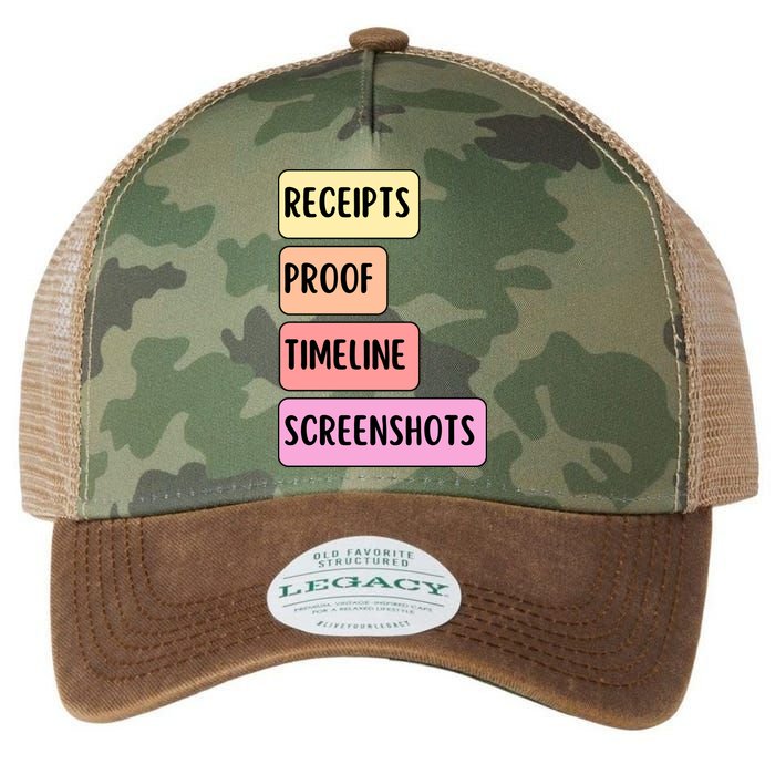 Receipts Proof Timeline Screenshots Legacy Tie Dye Trucker Hat