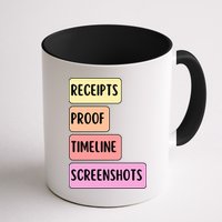Receipts Proof Timeline Screenshots Mug