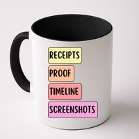 Receipts Proof Timeline Screenshots Mug