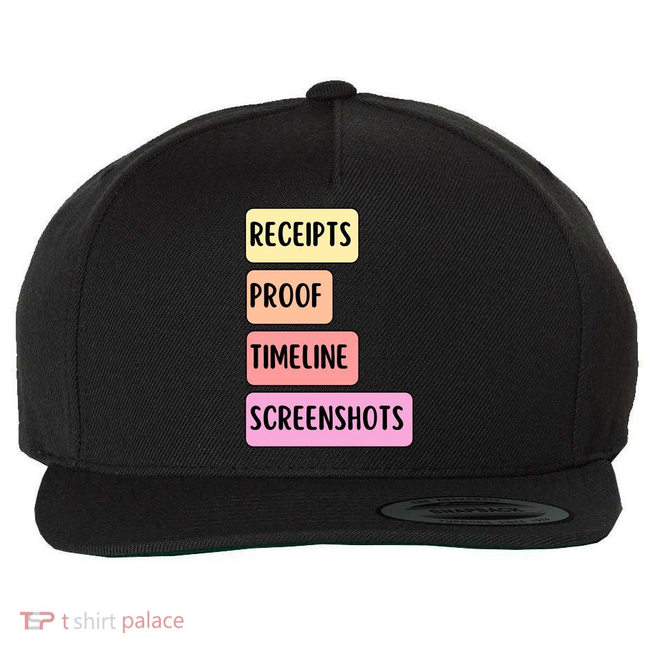 Receipts Proof Timeline Screenshots Wool Snapback Cap