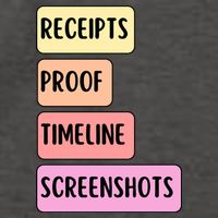 Receipts Proof Timeline Screenshots Vector Backpack