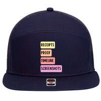 Receipts Proof Timeline Screenshots 7 Panel Mesh Trucker Snapback Hat