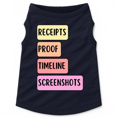 Receipts Proof Timeline Screenshots Doggie Tank