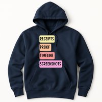 Receipts Proof Timeline Screenshots Hoodie