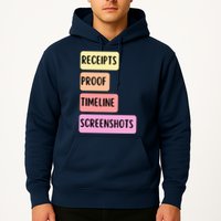 Receipts Proof Timeline Screenshots Hoodie