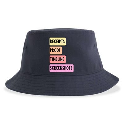 Receipts Proof Timeline Screenshots Sustainable Bucket Hat