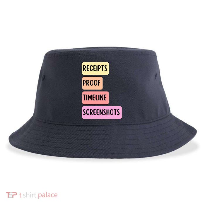 Receipts Proof Timeline Screenshots Sustainable Bucket Hat
