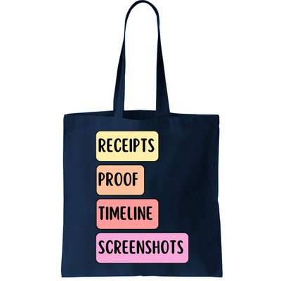 Receipts Proof Timeline Screenshots Bag