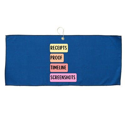 Receipts Proof Timeline Screenshots Large Microfiber Waffle Golf Towel