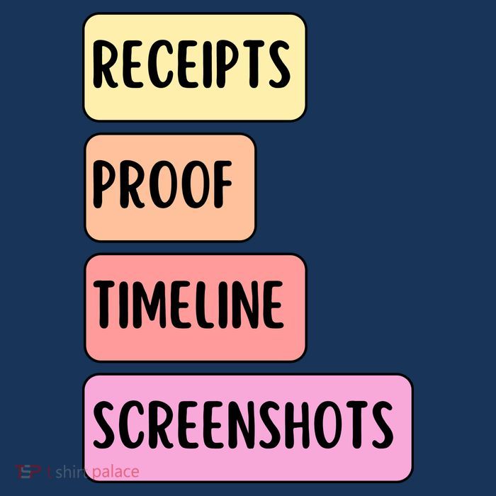 Receipts Proof Timeline Screenshots Tall Sweatshirt