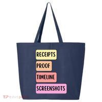 Receipts Proof Timeline Screenshots 25L Jumbo Tote