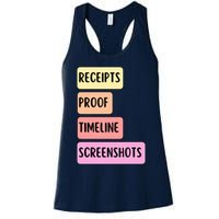 Receipts Proof Timeline Screenshots Womens Tank Top