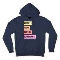 Receipts Proof Timeline Screenshots Tall Hoodie